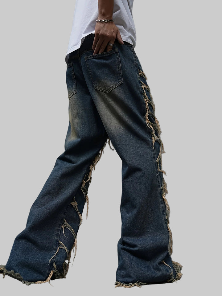 Casual Fringe Denim Jeans for Street Style