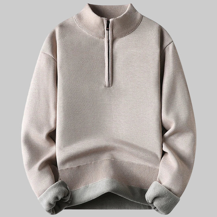 Thermal Half-Zip Pullover Sweater