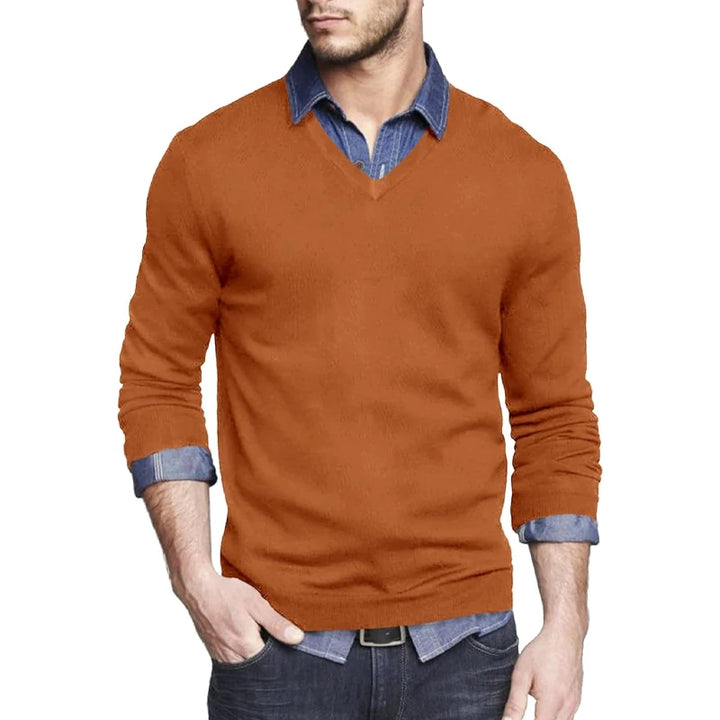 Lightweight Slim Fit V-Neck Pullover Sweater