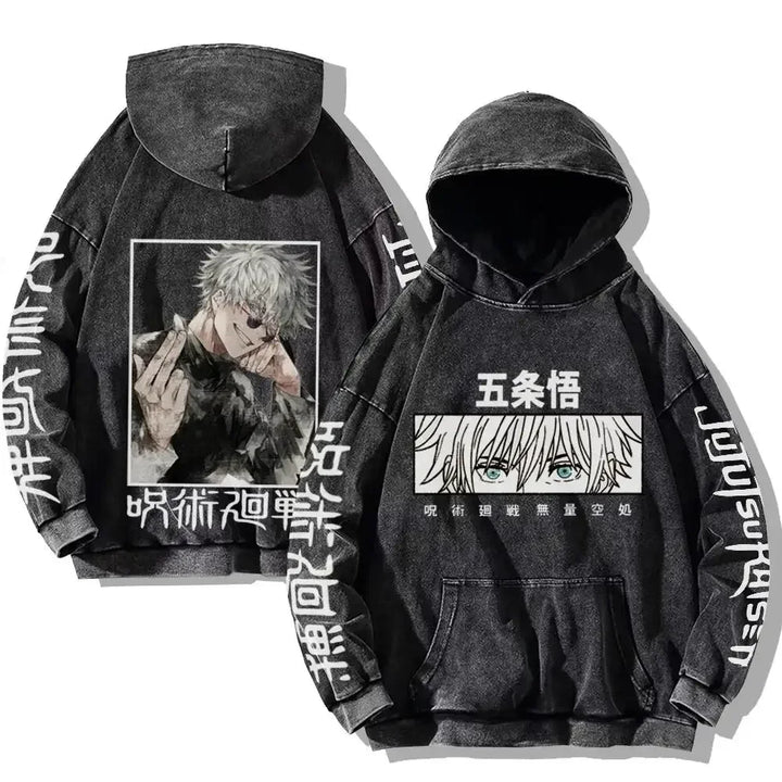 Vintage Anime Washed Hoodies