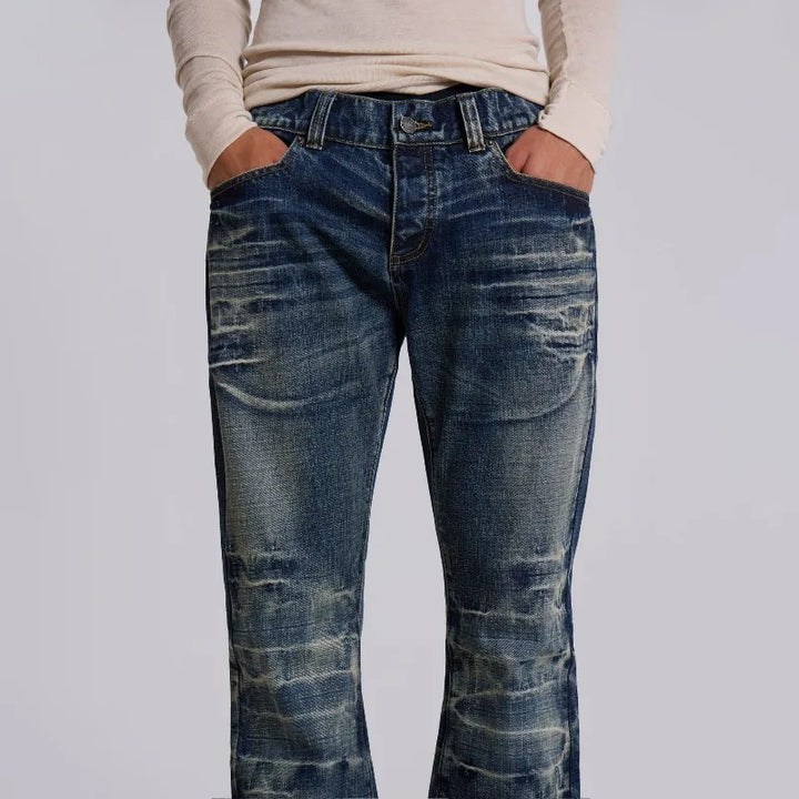 Vintage Gothic Y2K Mid Flared Bootcut Jeans