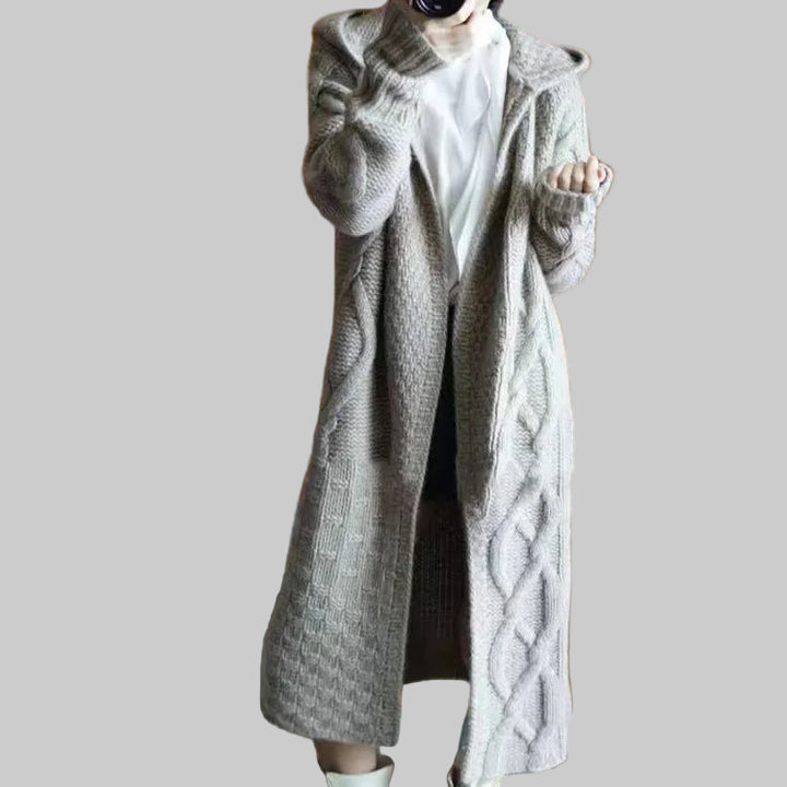 Chic Long Lazy Style Loose Hooded Cardigan