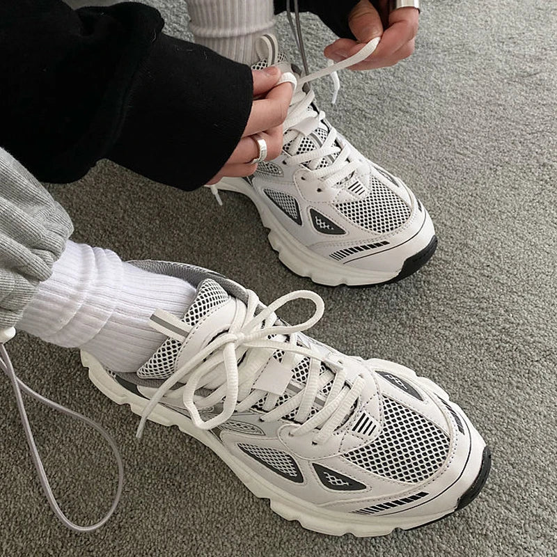 Breathable Mesh Luxury Chunky Trendy Sneakers