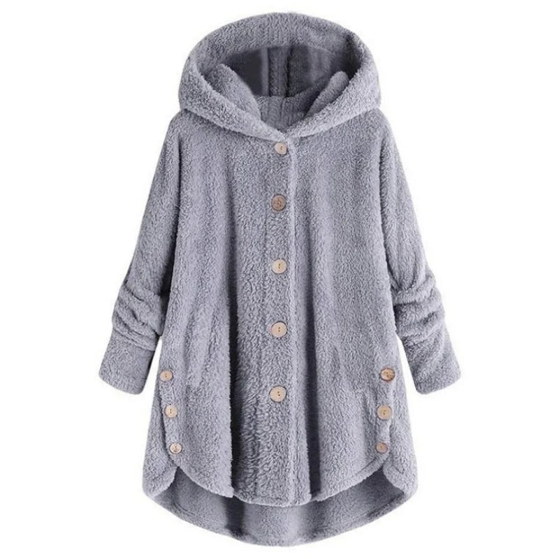 Trendy Hooded Plush Cozy Teddy Bear Jacket