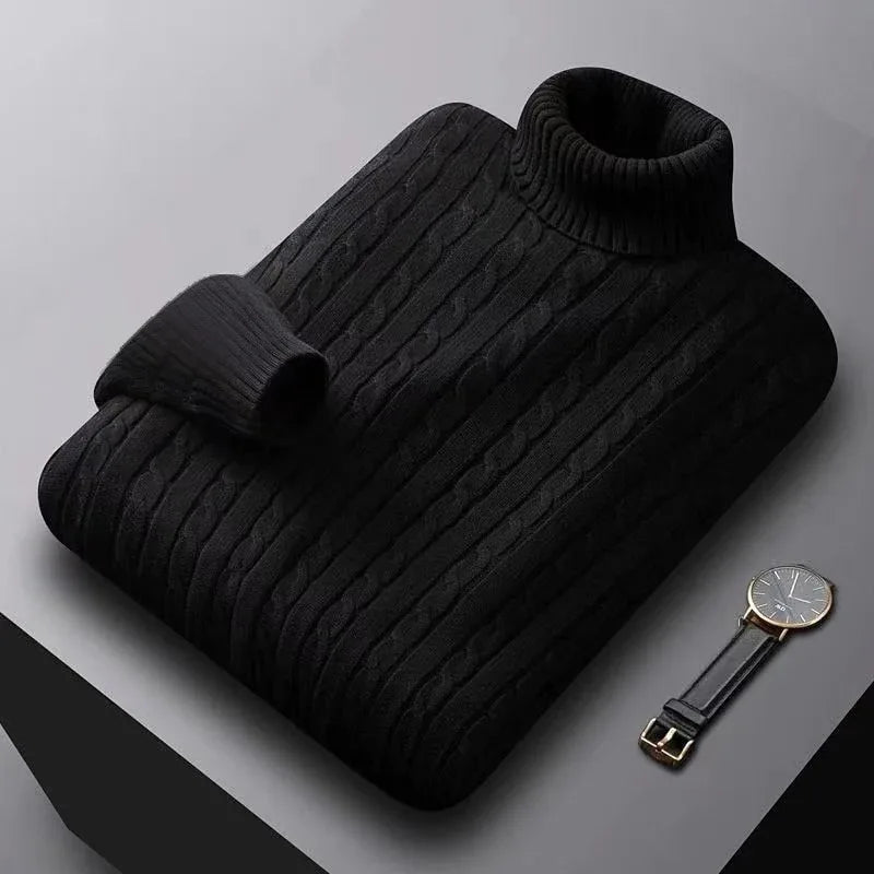 Warm Heavyweight  Knitted Turtleneck Sweater