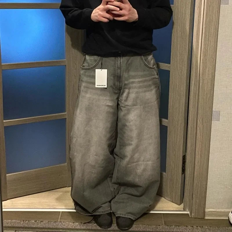 Streetwear Baggy Flex Jeans - Y2K Vibes