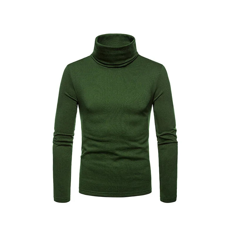 Casual Slim Fit High Collar Turtleneck Pullover