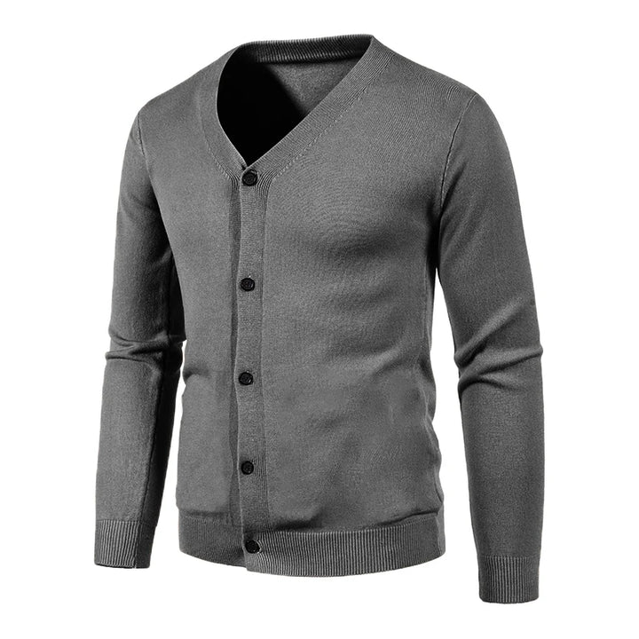 Lightweight V-Neck Knitted Slim Fit Sweater