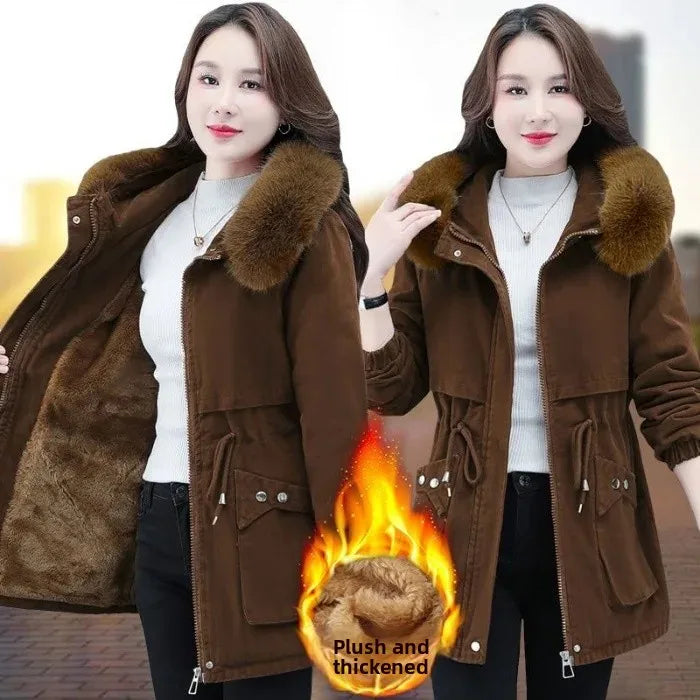 Short cotton Fleece lining winter Jacket
