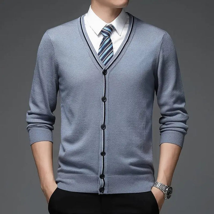 Long Sleeve V-Neck Knitted Thin Winter Sweater