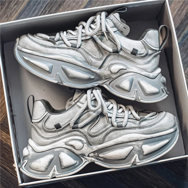 Trendy Wear Resistant Platform Chunky Sneakers