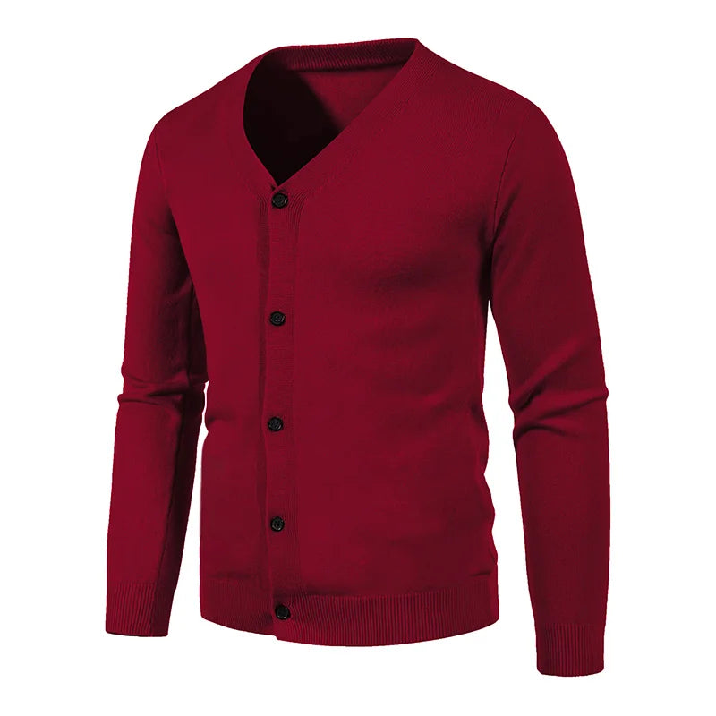Lightweight V-Neck Knitted Slim Fit Sweater