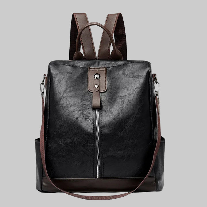 Anti-theft Mode PU Leather Travel Backpack