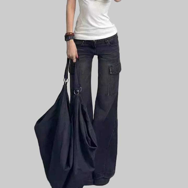 Chic Low-Waist Micro Flared Denim Jeans