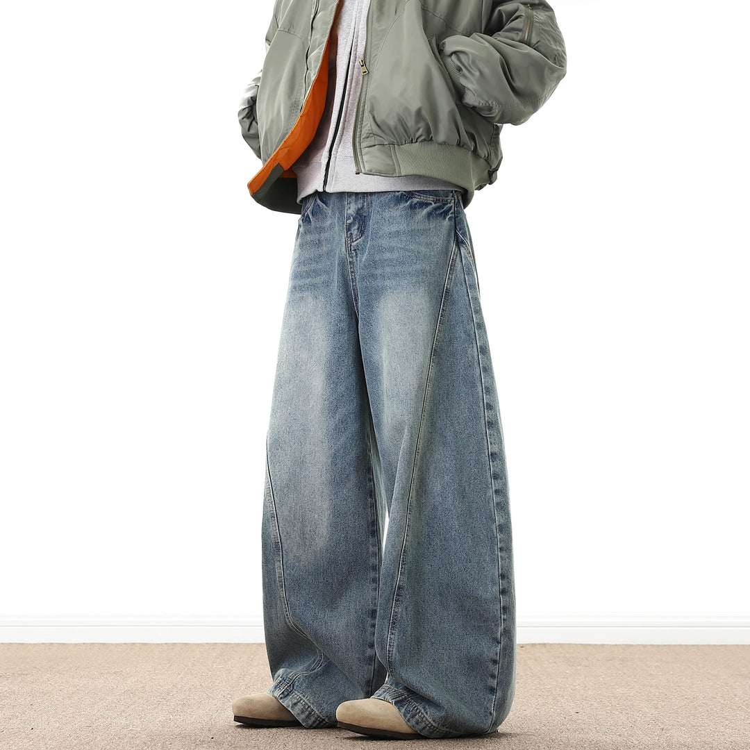 Wide-Leg Denim Loose Jeans
