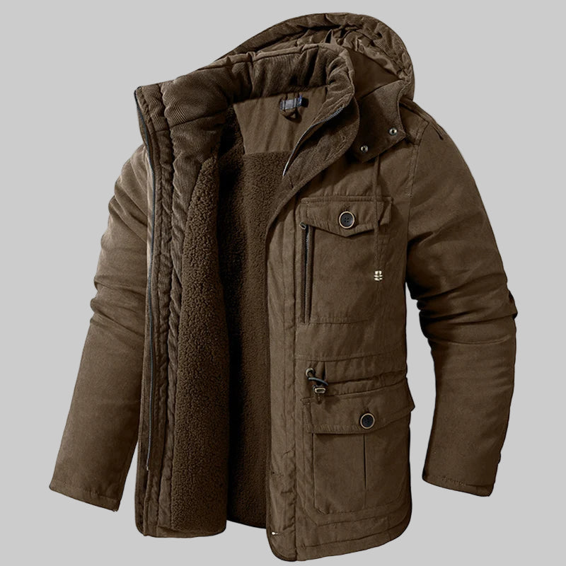 Warm Cotton Padded Fleece Parka Winter Jacket