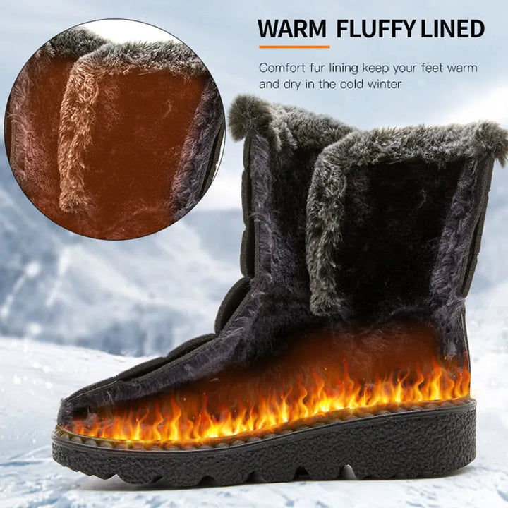 Winter Waterproof Low Heel Ankle Boots