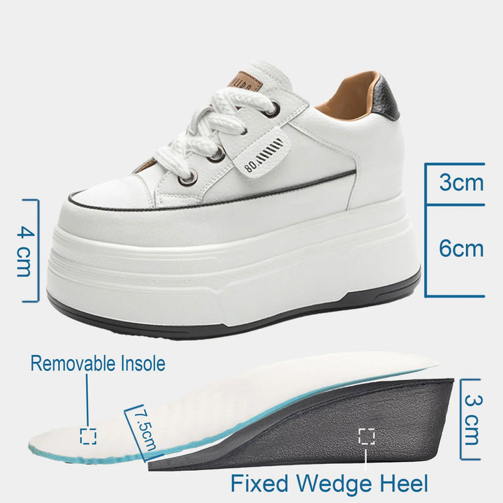 Cow Suede Platform Wedge Sneakers