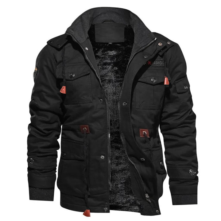 Thickened Cotton Wool-Lined Motorcycle Jacket