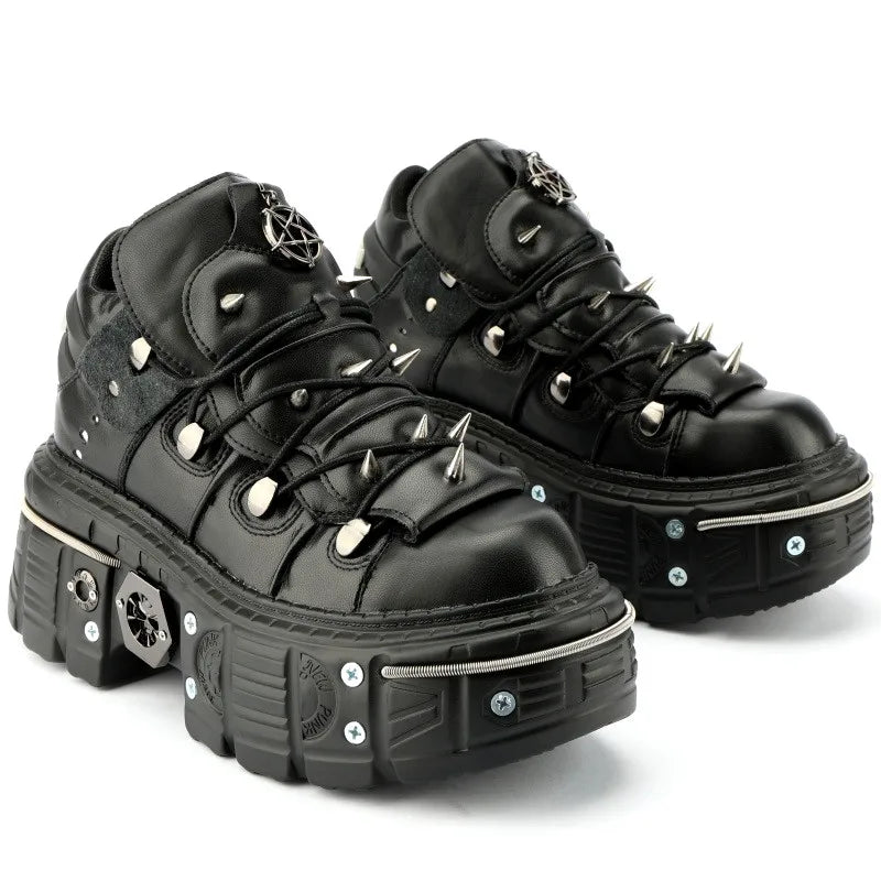 Gothic Edge: Women’s Chunky Platform Sneakers