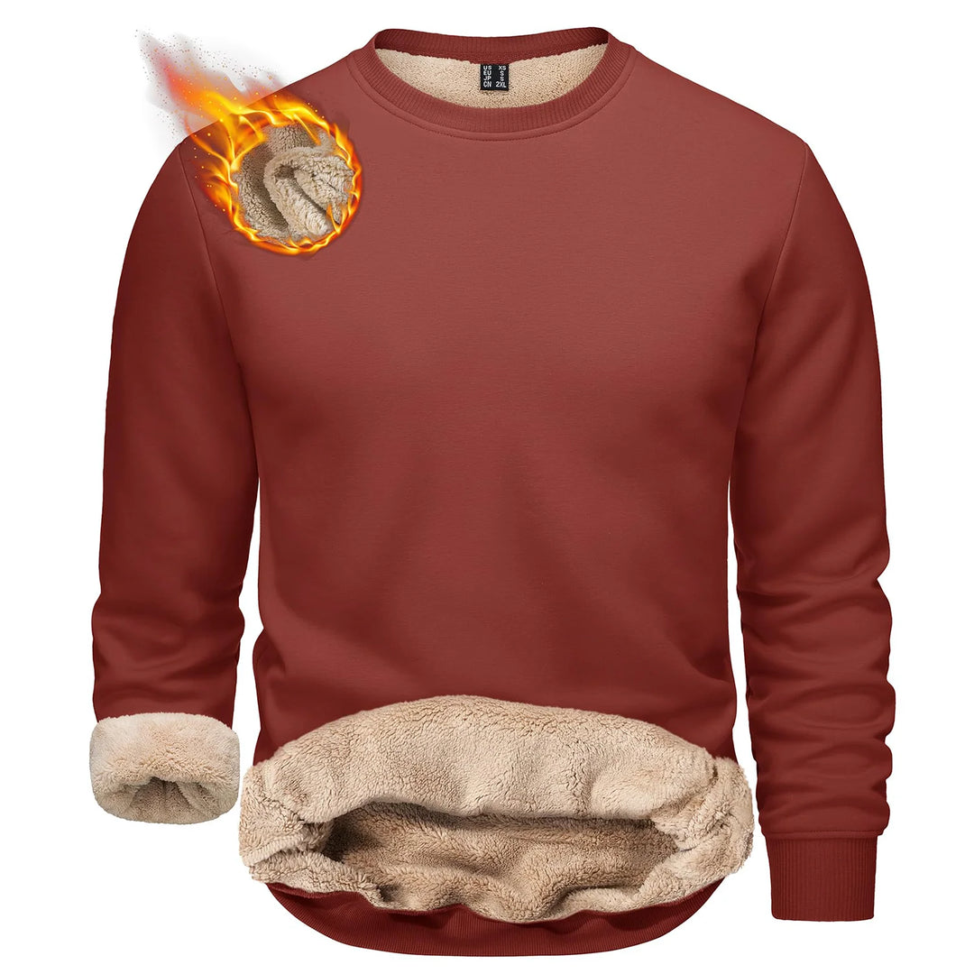Heavyweight Sherpa-Lined Fleece Crewneck Sweatshirt