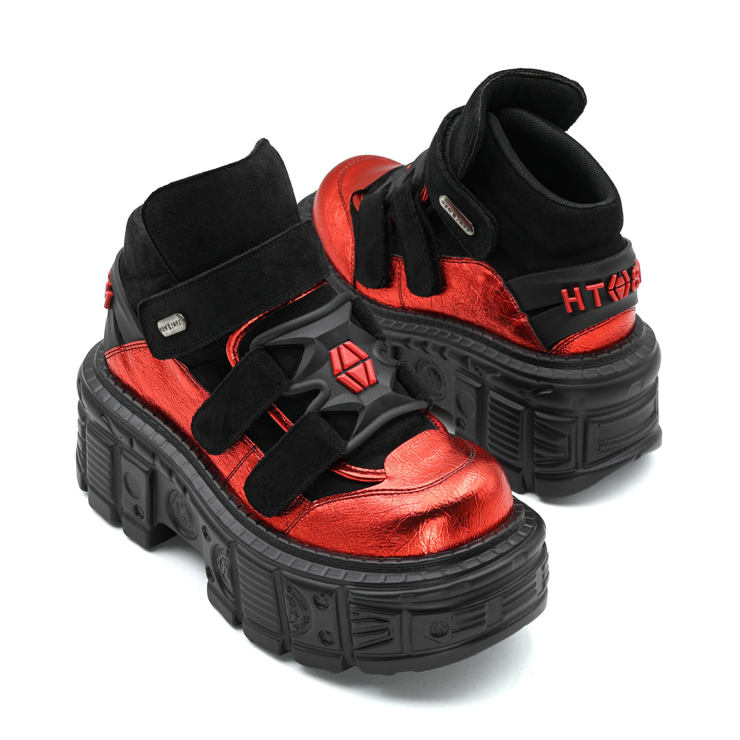 Punk Style Lace-up Rock Boots