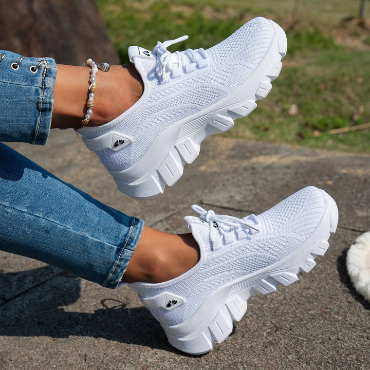 Lightweight Mesh Platform Sneakers