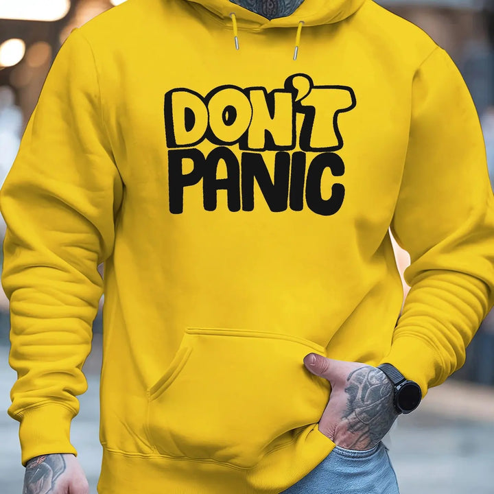 Casual Unisex “DON’T PANIC” Graphic Hoodie