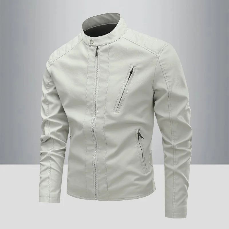 Slim Fit Leather Trendy Motorcycle Jacket
