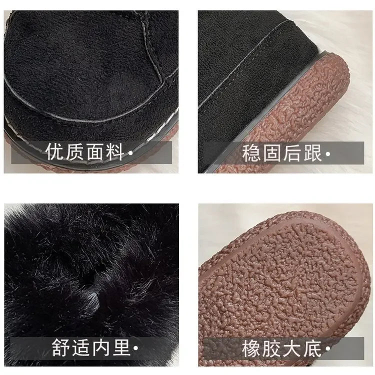 Waterproof Zipper Soft Fur Winter Boots