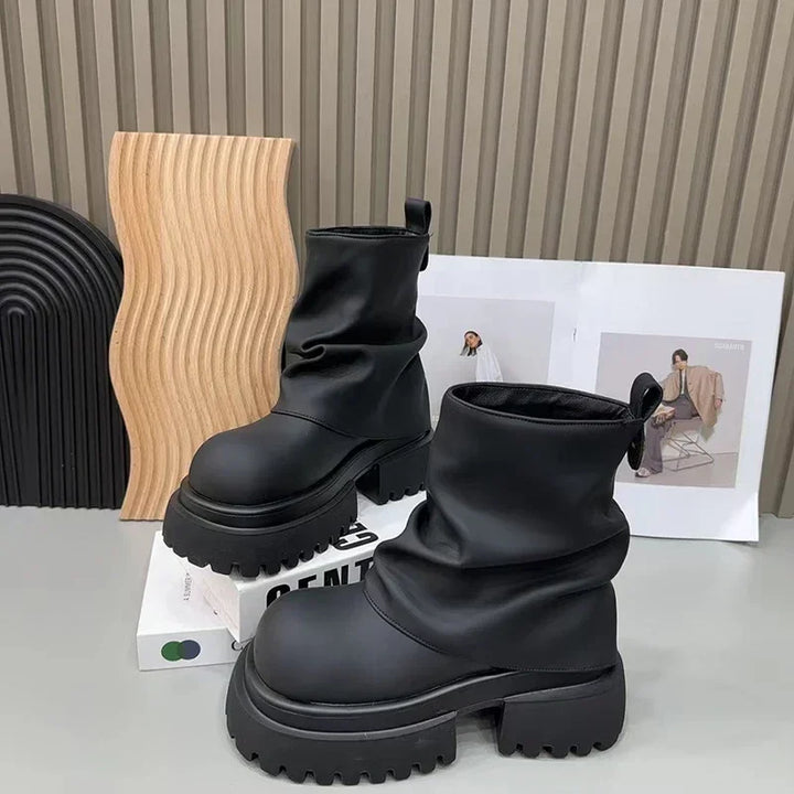 Punk-Inspired Knee-High Boots
