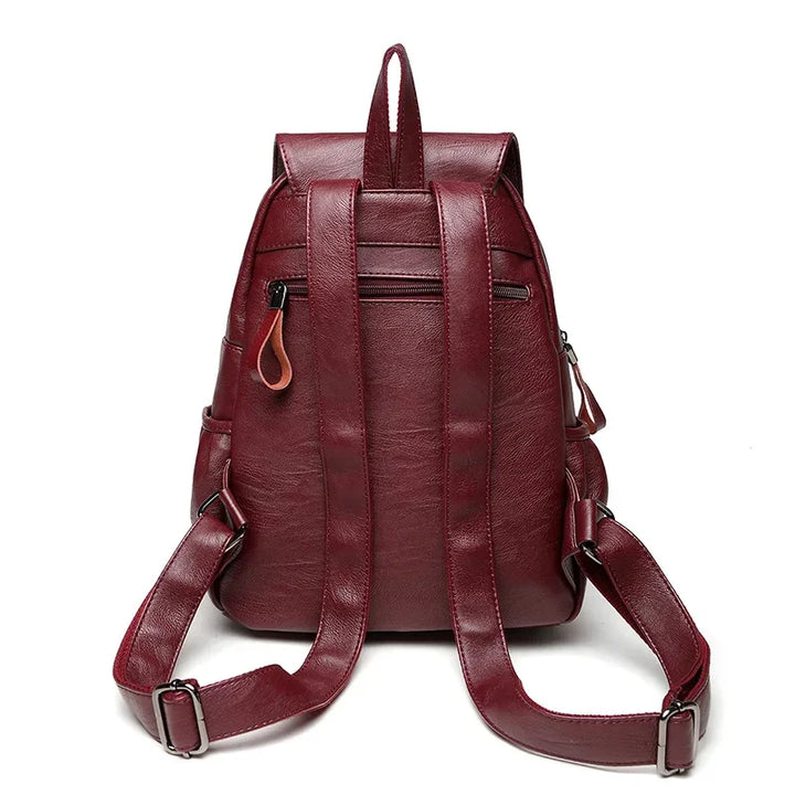Large Capacity PU Leather Backpack