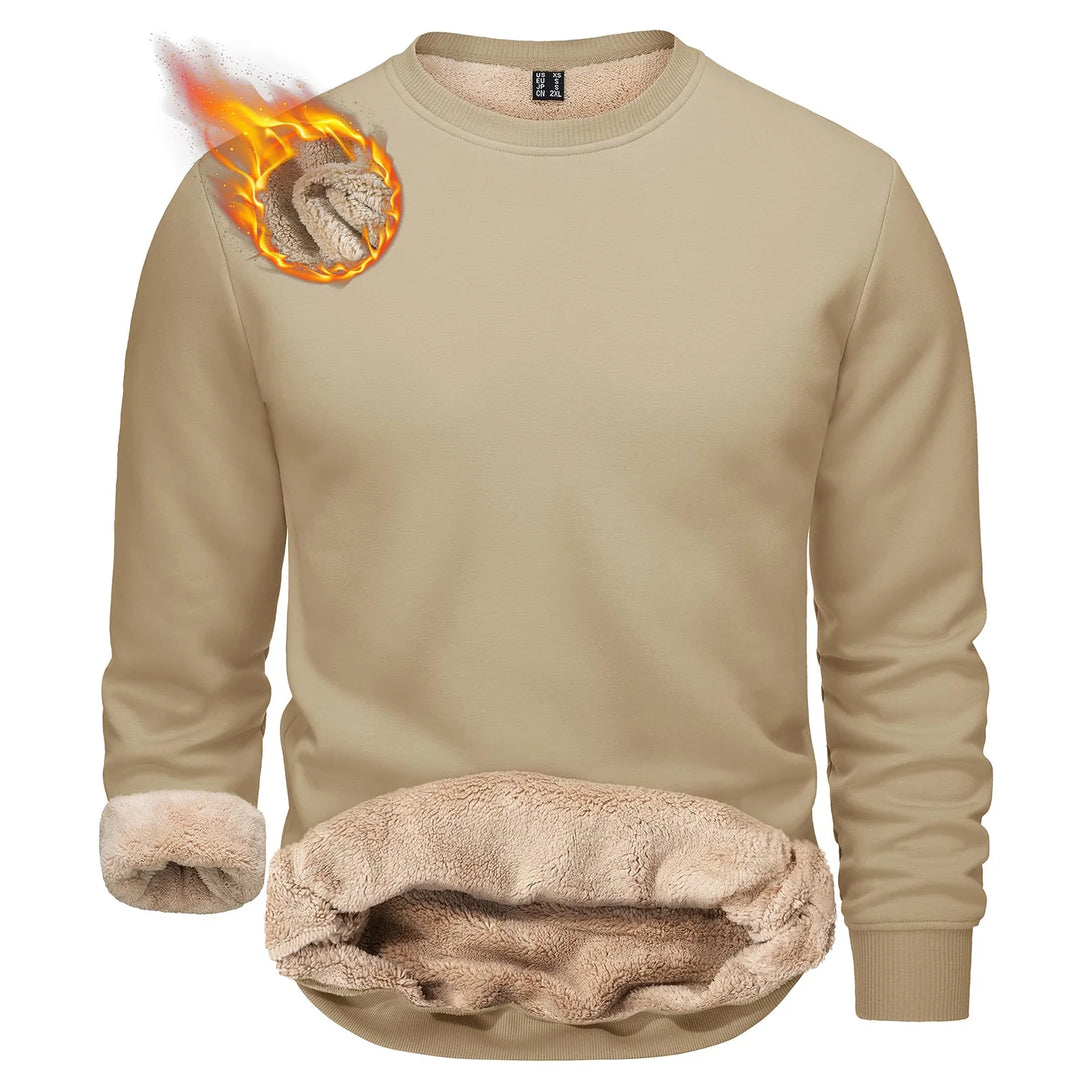 Heavyweight Sherpa-Lined Fleece Crewneck Sweatshirt