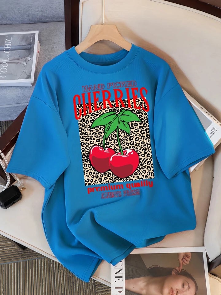 Freshly Handpicked Cherry Print T-Shirt