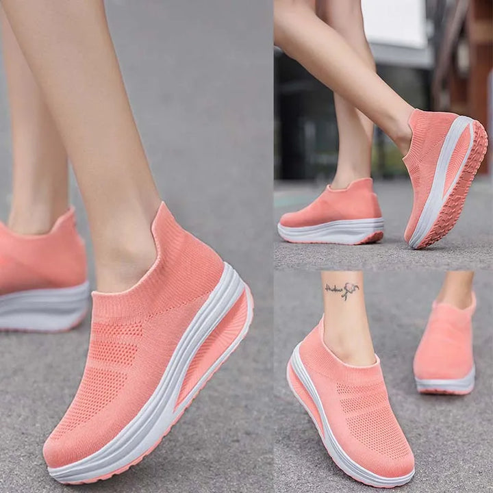 Vulcanized Thick Sole Slip-On Sneakers
