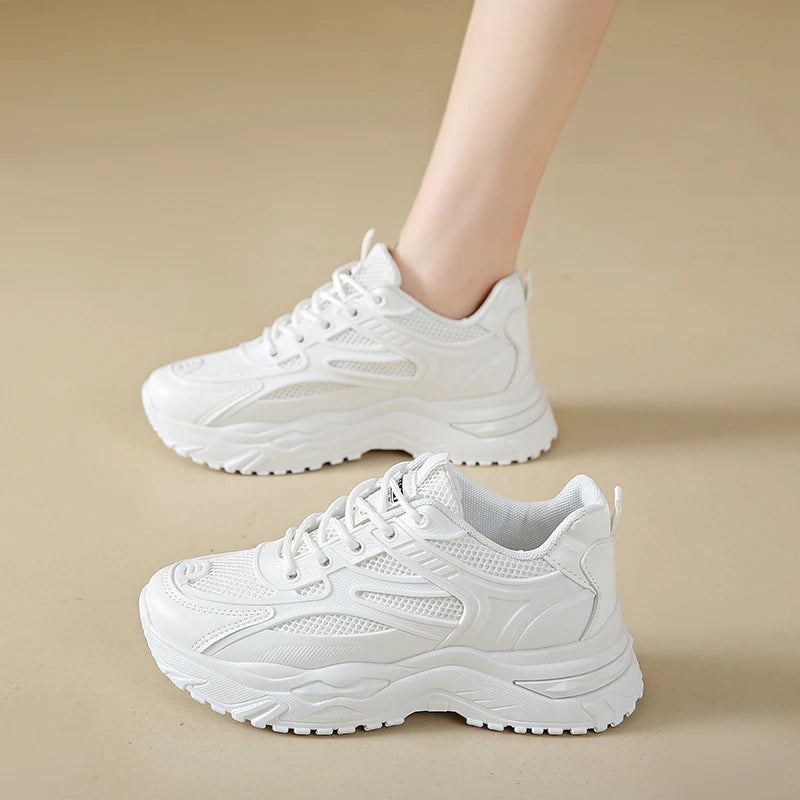 Trending Leather Chunky Sneakers