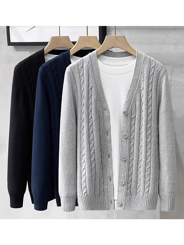 American Style V-Neck Knitted Sweater