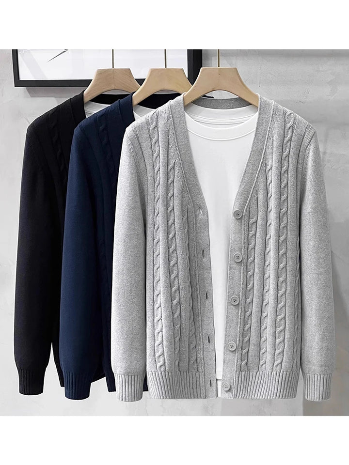 American Style V-Neck Knitted Sweater