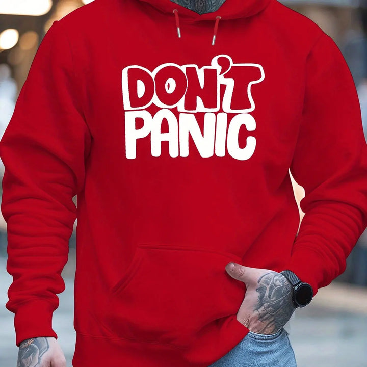 Casual Unisex “DON’T PANIC” Graphic Hoodie