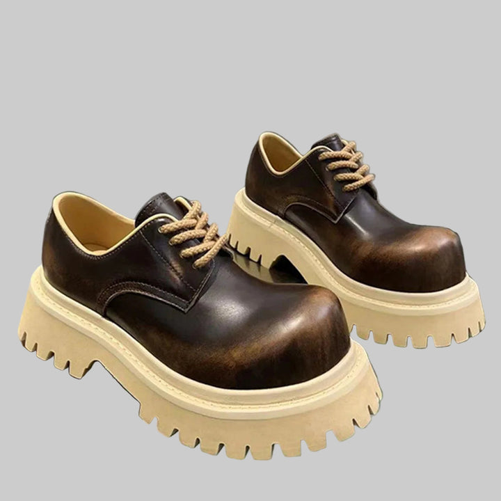 Authentic Leather Chunky Platform Footwear