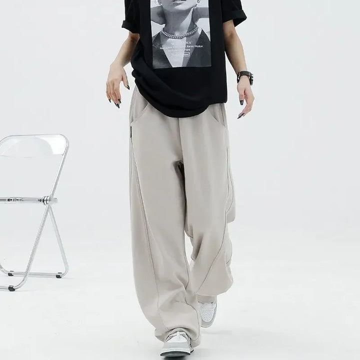 Light Tawny Loose Fit Banana Shape Sweatpants