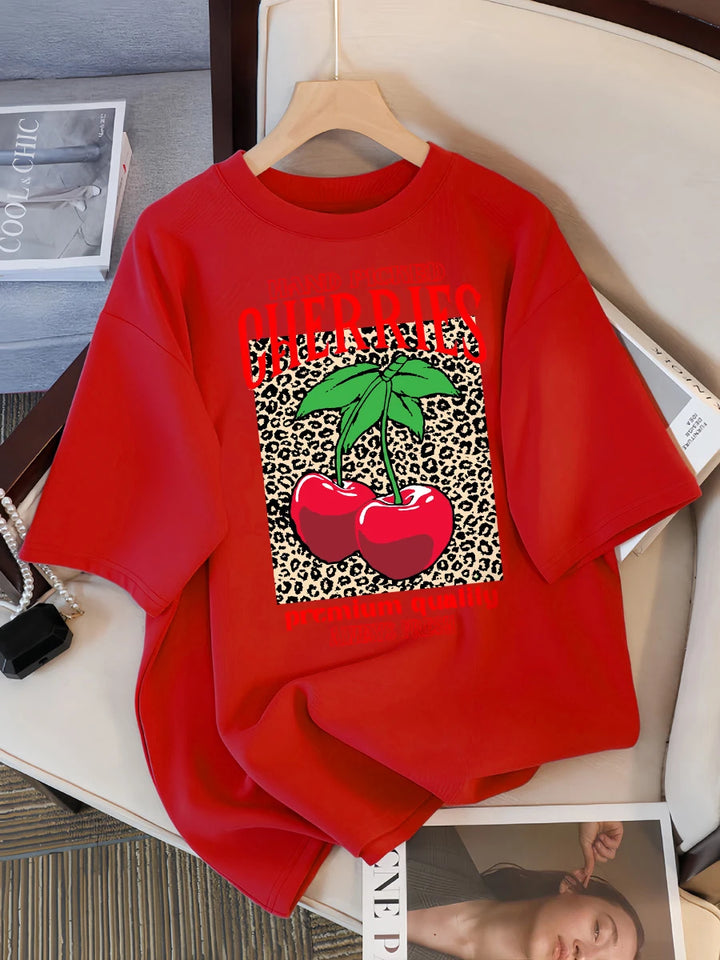Freshly Handpicked Cherry Print T-Shirt