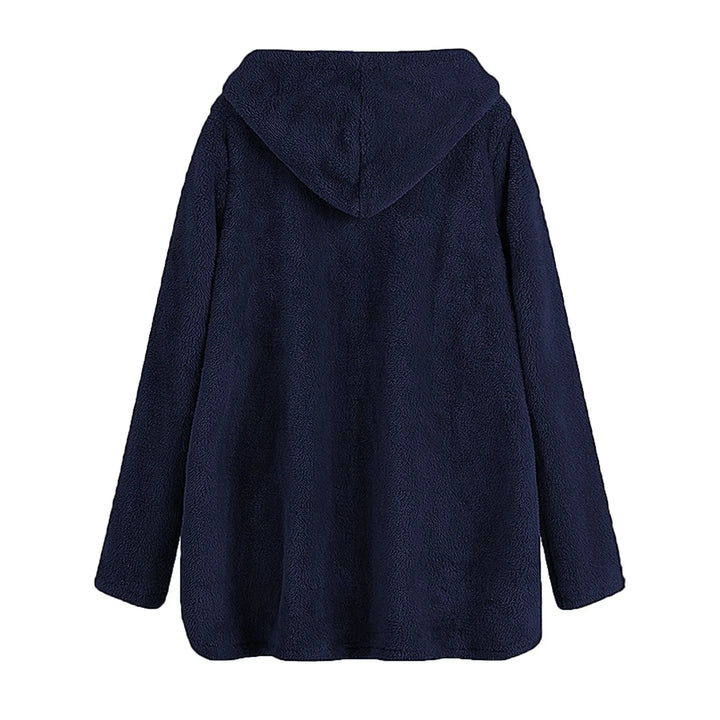Cotton Double Fleece Loose Fit Hooded Coat