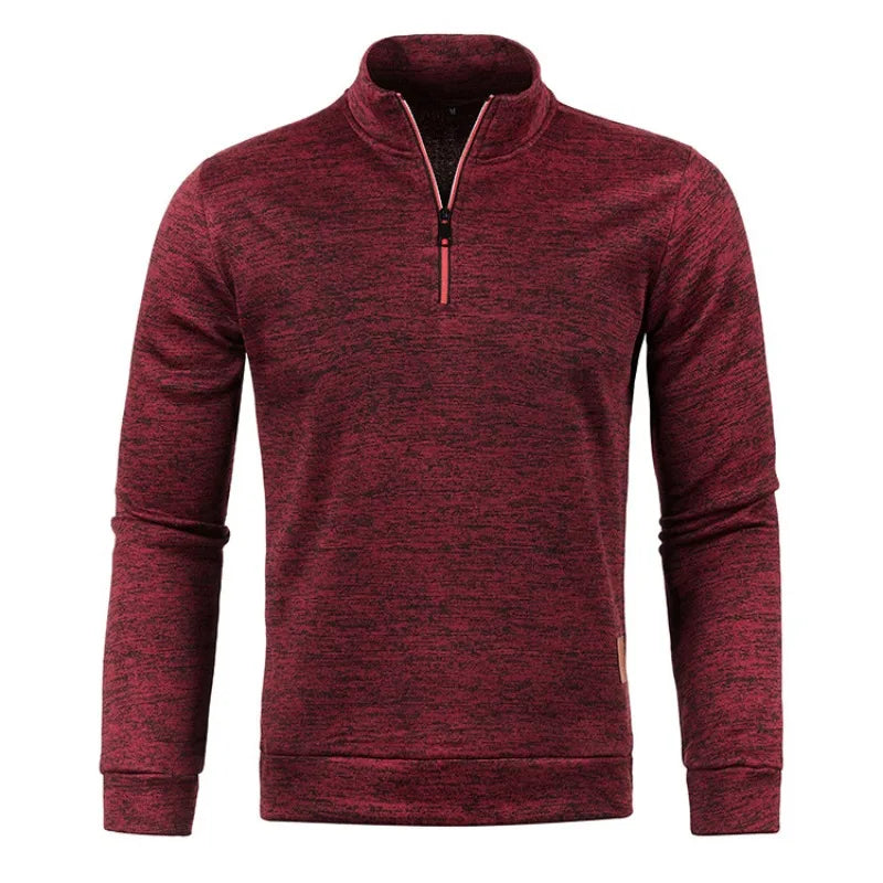 Half-Zipper Long Sleeve Turtleneck Pullover