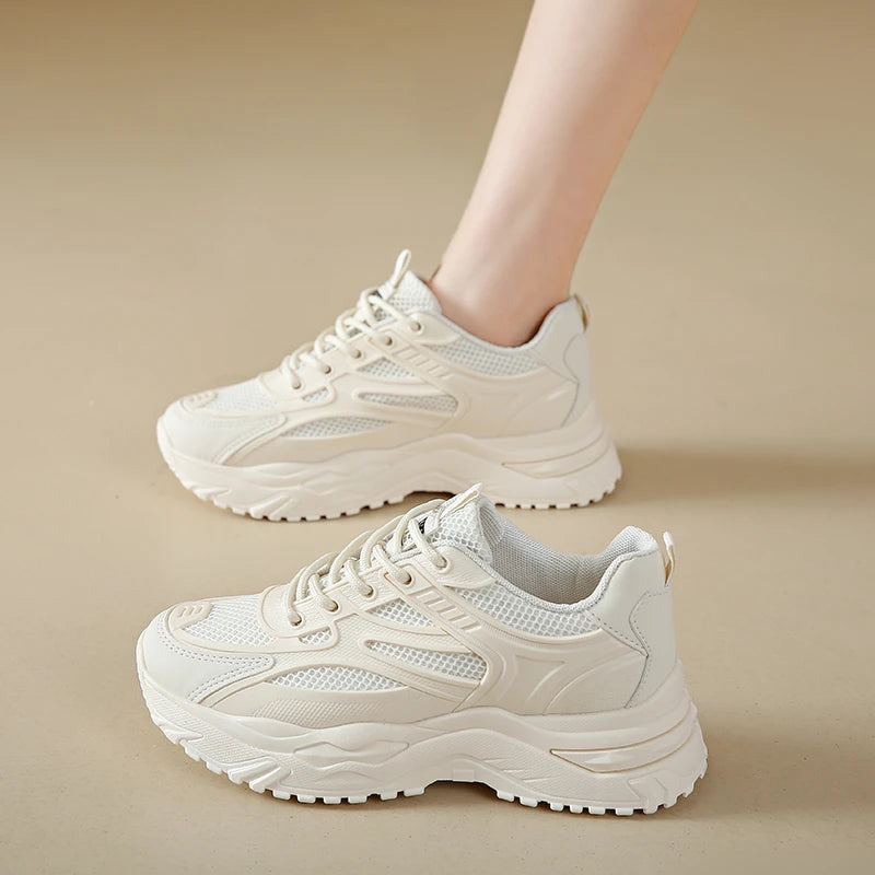 Trending Leather Chunky Sneakers