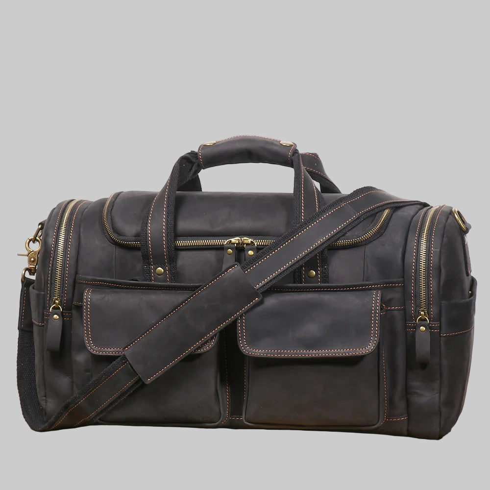 Genuine Leather Crazy Horse Travel Luggage