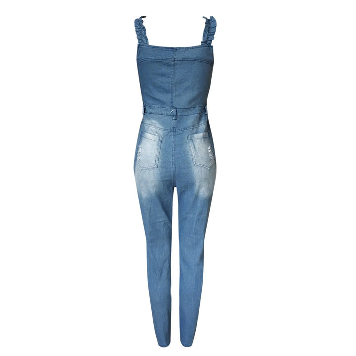 Vintage Ripped Hole Denim Jumpsuits