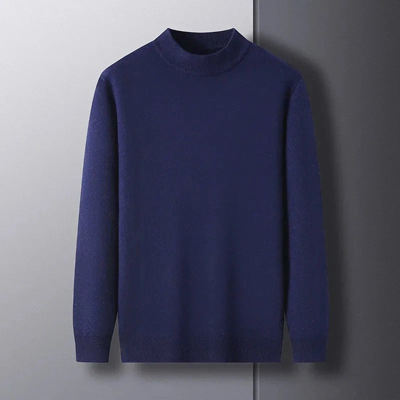Warm Thick Winter Knit Mock Neck Sweater