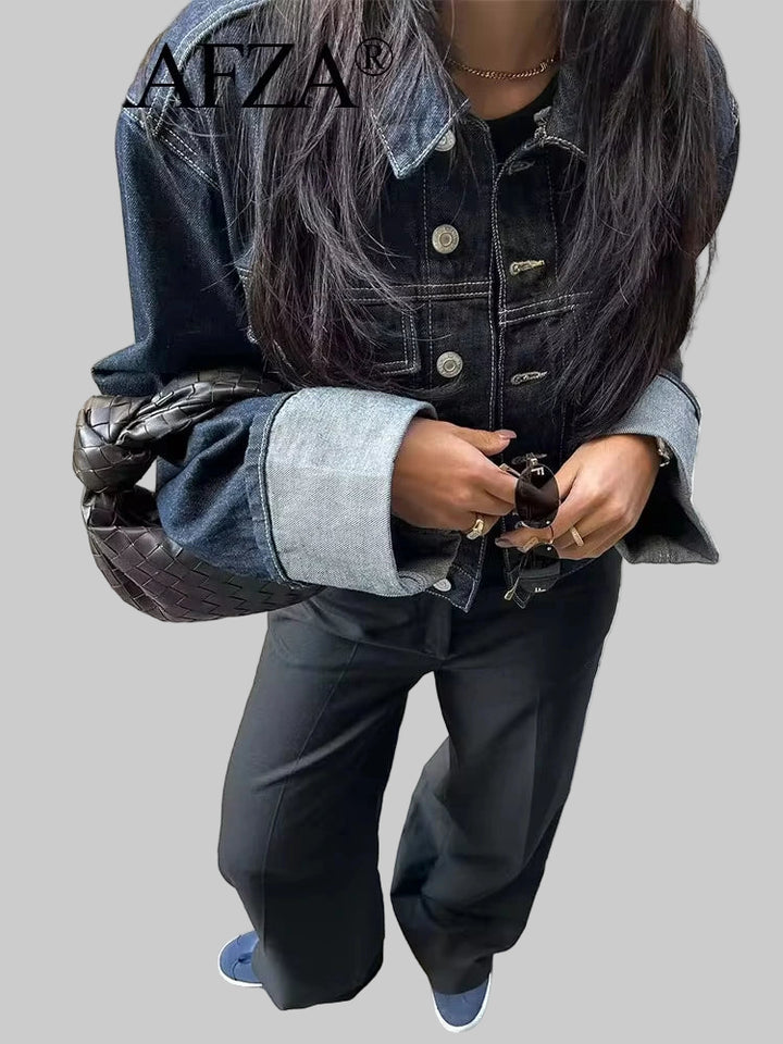 Autumn Vintage Denim Jumpsuit