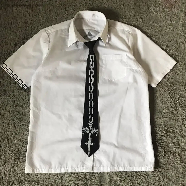 Y2K Gothic Black Retro Tee